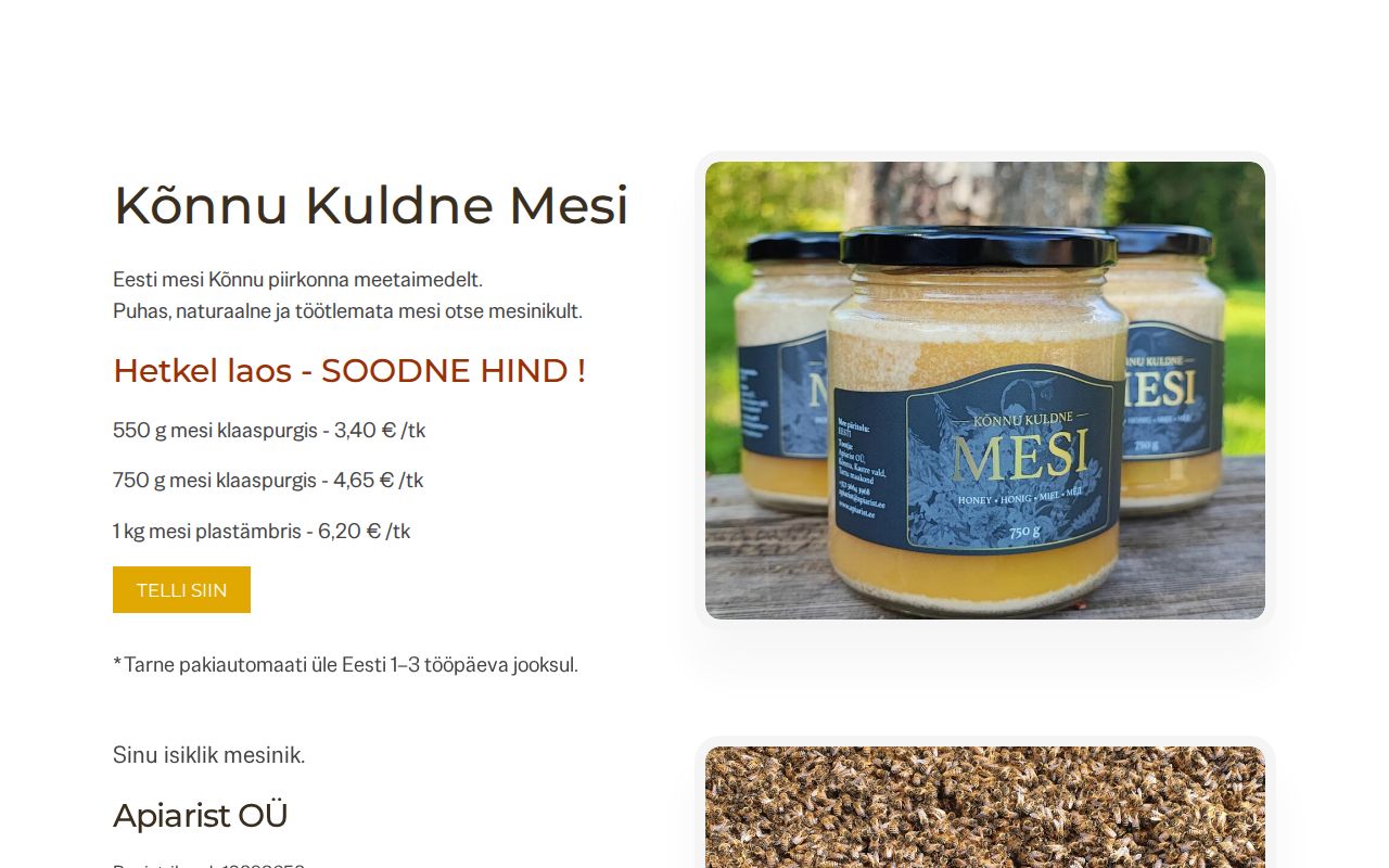 Apiarist OÜ | Kõnnu Kuldne Mesi